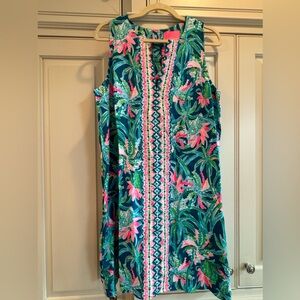 Lilli Pulitzer Kelby stretch shift Macaw blue